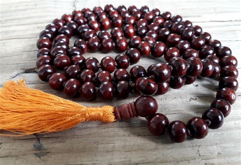 rosewood prayer beads 108 mala beads wood rosewood buddhist etsy