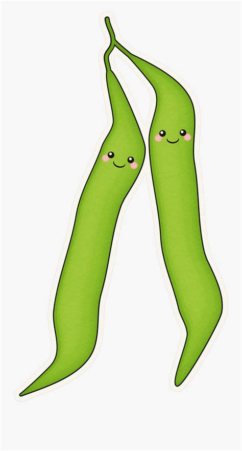 Cute Green Bean Clipart Cartoon Green Bean Clipart Free Transparent