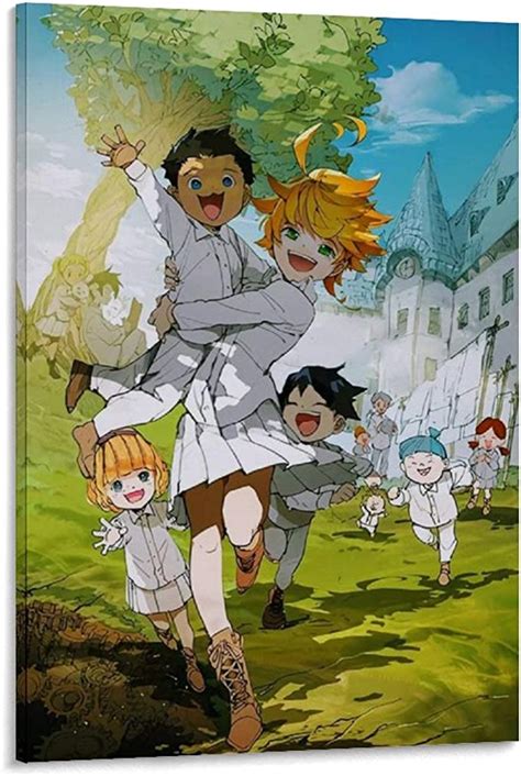 Qiushui 6 The Promised Neverland Japanese Anime Canvas Art