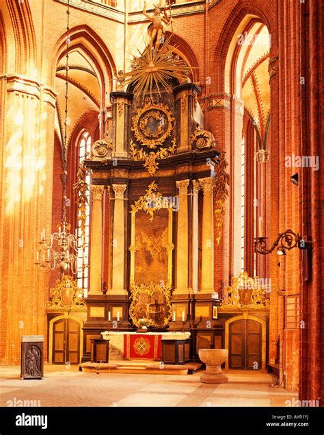 Nikolai Church Interior View Main Altar Unesco World Heritage Site