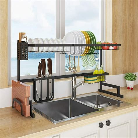 Dish Drying Rack Over Sink Rack Drainer Shelf Kitchen Cutlery Holder