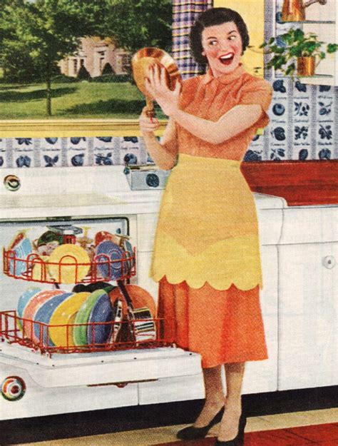 housewife 50s vintage pinup girls clipart instant download housewives housework cleaning laundry