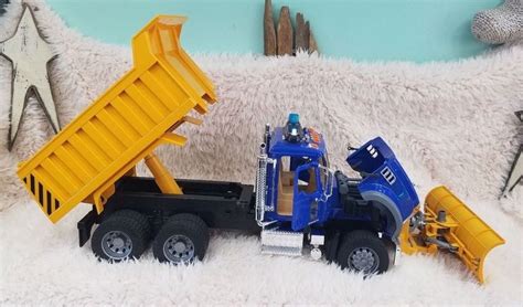 Bruder Toys Kids Mack Granite Dump Truck With Snow Plow Blade Awesome