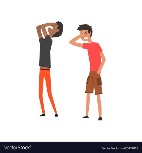 Two Angry Men Arguing With Each Other Royalty Free Vector