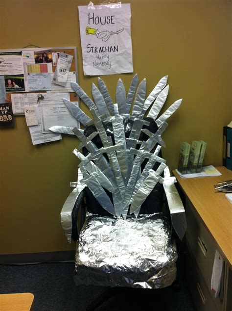 We're building the game of thrones chair and banners for a party, to be use as a photo booth. Game of Thrones Nameday Office Chair | :D | Pinterest ...