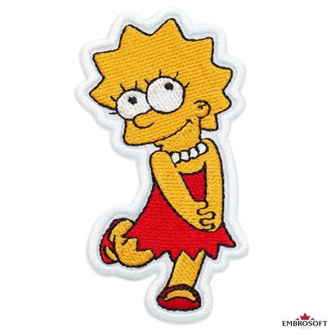 The Simpsons Lisa Simpson Cartoon Character Embroidered Patch Iron On 2