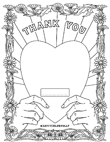 Coloring Pages That Say Thank You