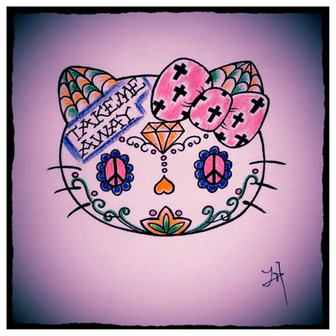 Jessie Hansen Tattoo Hello Kitty Sugar Skull