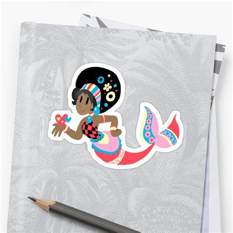 Cute Pretty Mermaid Stickers By Saradaboru Redbubble
