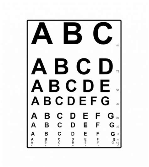 50 Printable Eye Test Charts Printabletemplates 165