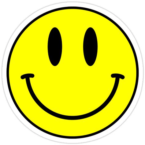 Acid House Smile Face Stickers By Chairboy Redbubble