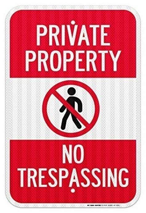 Private Property No Trespassing Sign Made Out Of 040 Etsy In 2020