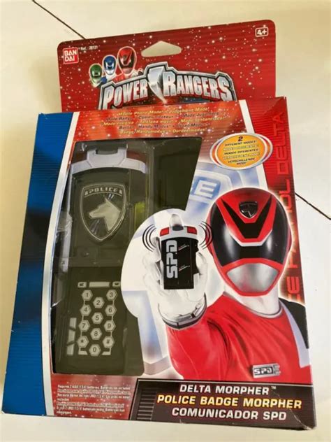 Boxed Power Rangers Spd Delta Flip Phone Morpher With Police Badge