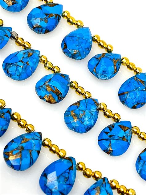 Sky Blue Copper Turquoise Gemstone Beads Turquoise Beads Etsy
