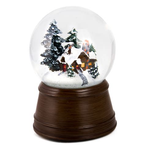 Snow Cabin Musical Water Globe Product Sku S 161453