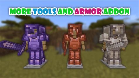 More Tools And Armor Addon Addon Mcpe 118 Minecraft Pe Bedrock