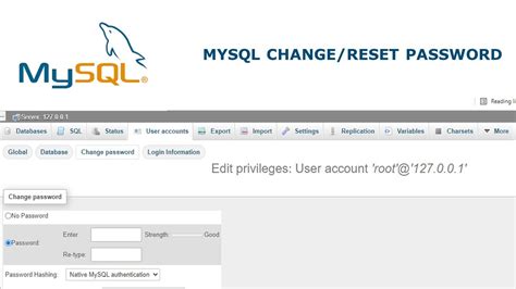 How To Change Or Reset Mysql Root Password YouTube
