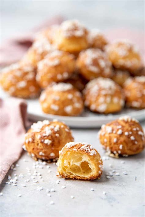 chouquettes recipe french sugar puffs the flavor bender