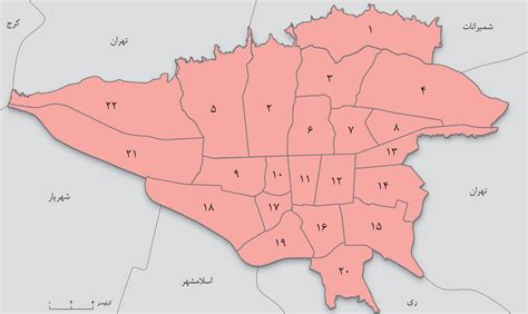مناطق تهران کاملترین لیست مناطق 22 گانه شهر تهران روی نقشه ایرانیجو