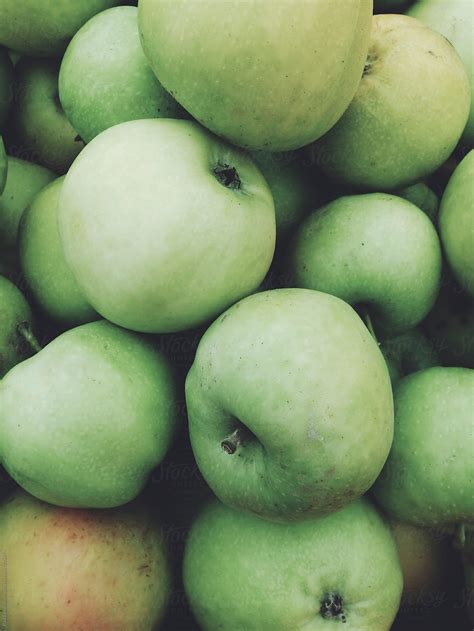 Pile Of Organic Apples At Farmers Market Seattle Wa By Stocksy