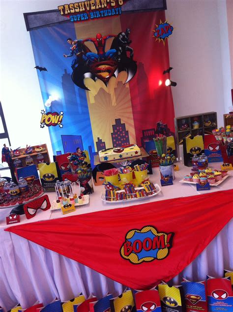 A Superhero Themed Birthday Party Design And Setup By Parteeboo The