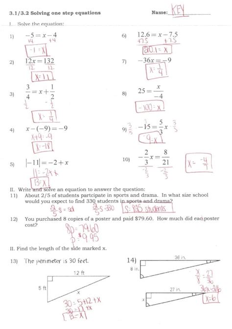 Solving Equations Word Problems Worksheet