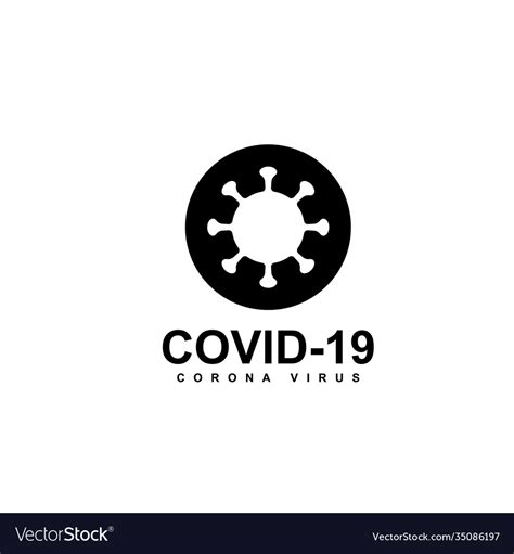 Covid19 19 Corona Virus Logo Design Royalty Free Vector