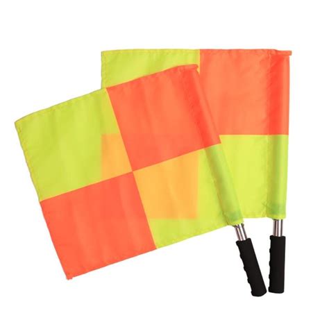 2PCS Soccer Referee Flag With Bag Football Judge Sideline Fair Play Use