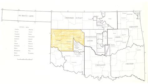 Map Of Oklahoma Tribal Lands World Map