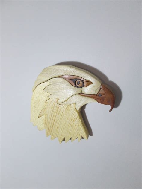Sculpture Sur Bois Bald Eagle Aigle Intarsia Sculpture Art Etsy France