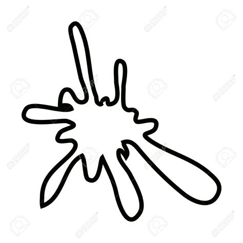White Splat Clip Art At Clkercom Vector Online Sketch Coloring Page