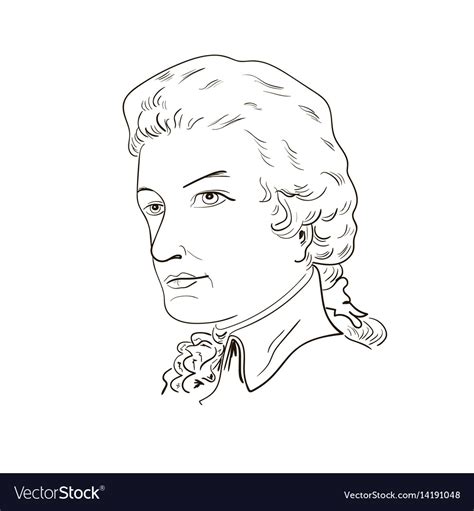 Wolfgang Amadeus Mozart Royalty Free Vector Image