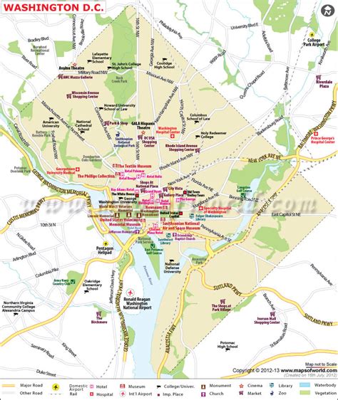 Overview Map Of Washington Dc London Top Attractions Map