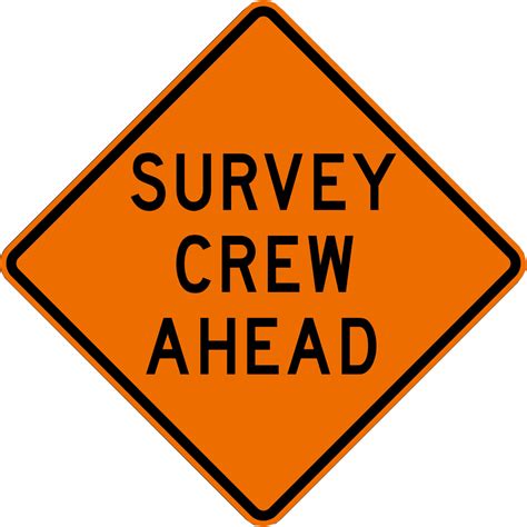 Survey Crew Ahead Roll Up Traffic Safety Sign From Trans Supply