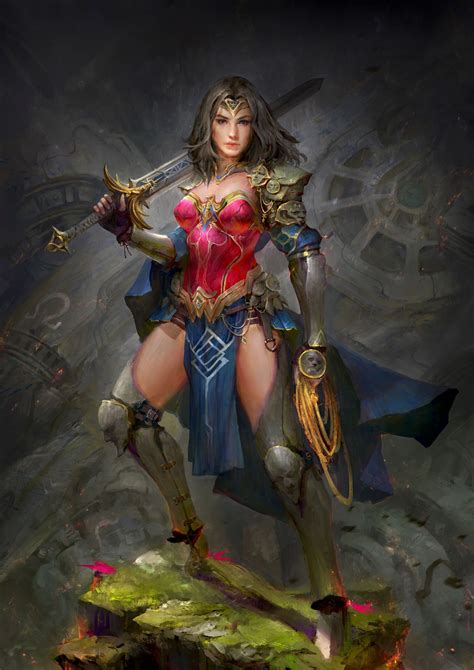 Artstation Diana Of Themyscira Daniel Kamarudin Batman Wonder Woman