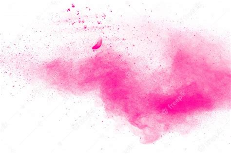 Premium Photo Abstract Pink Dust Explosion On White Background