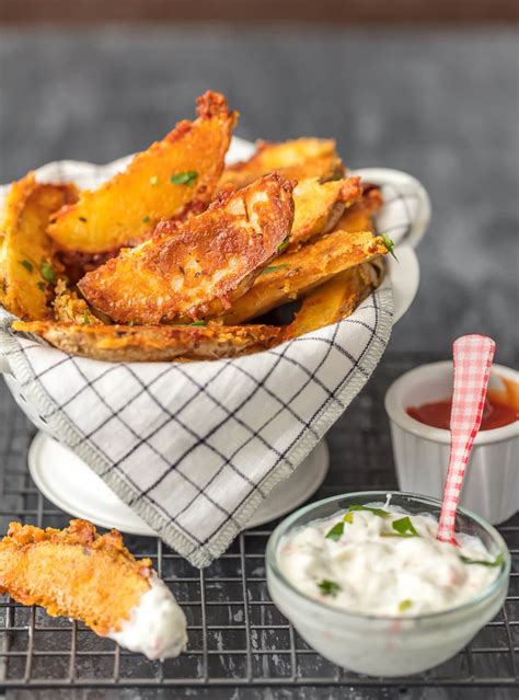 A super easy, frugal and healthy recipe that comes out perfectly roasted and crispy every time! Crispy Parmesan Potato Wedges - The Cookie Rookie