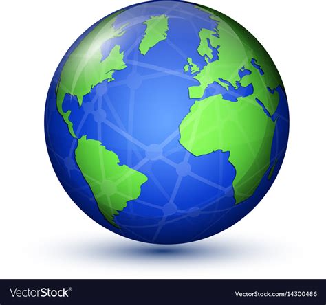 Earth Planet World Map Royalty Free Vector Image