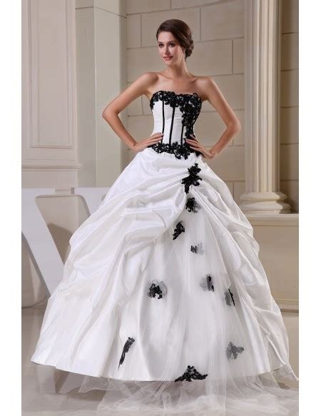 Black wedding guest dresses at modcloth come in all styles & original prints. Gothic Black and White Corset Ballgown Taffeta Wedding ...