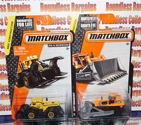 Matchbox 2016 Construction Vehicles Dirt Smasher And Ground Breaker