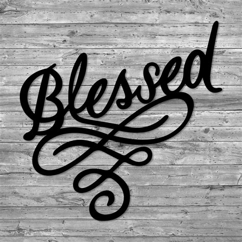 Kands Design Elements Blessed Sign Metal Wall Art And Home Decor Kands