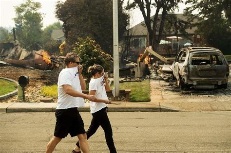 Northern California Fire Grows Second Person Dies Thousands Flee As