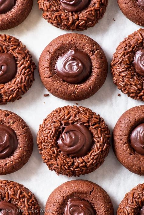 Vegan Chocolate Thumbprint Cookies The Loopy Whisk