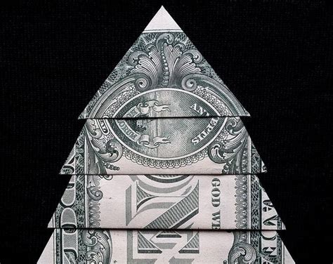 Real One Dollar Bill Origami Art Miniature Christmas Tree With Etsy