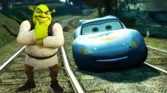 Shrek And Lİghtnİng Mcqueen Colors Supercar Dİsney Cars For Kİds Youtube