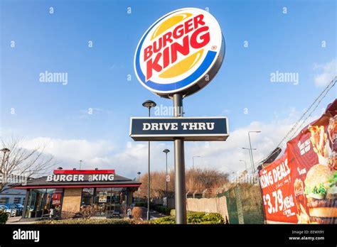Burger King Drive Thru Cafe Restaurant Nottingham England Uk Stock