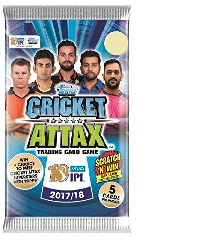 Buy Topps Cricket Attax Trading Card Game 201718 125 Packets Online