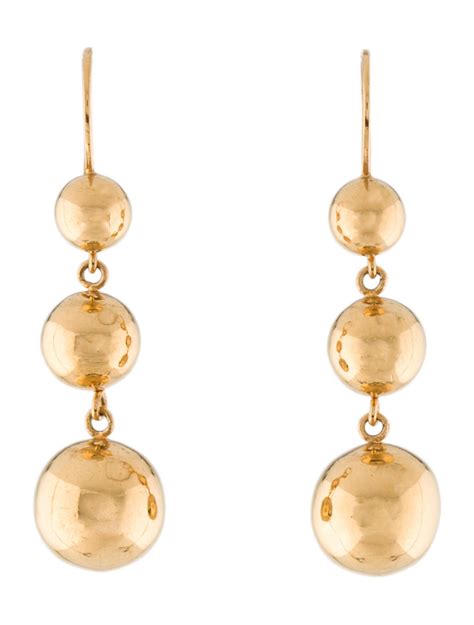 Celine Ball Drop Earrings Brass Drop Earrings Cel259957 The Realreal