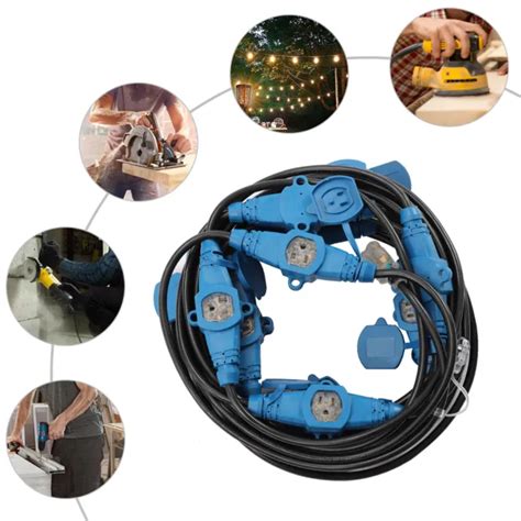 50ft 12 Gauge Multi Outlet Heavy Duty Extension Cord 11 Outlets Cord