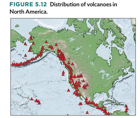 Solved Figure Distribution Of Volcanoes In North Chegg Com